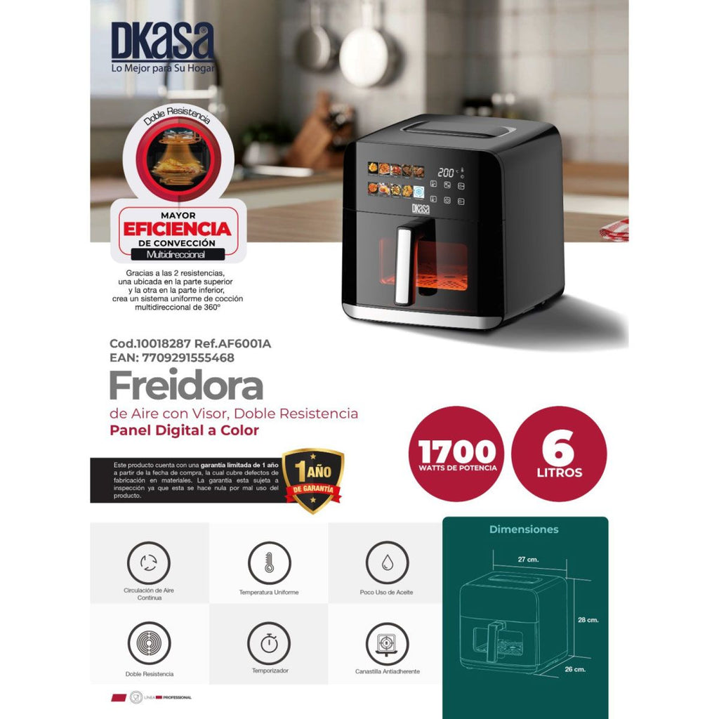 FREIDORA DE AIRE 6 LT PROFESIONAL